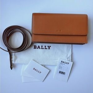 Bally Caramel Leather Shoulder Bag